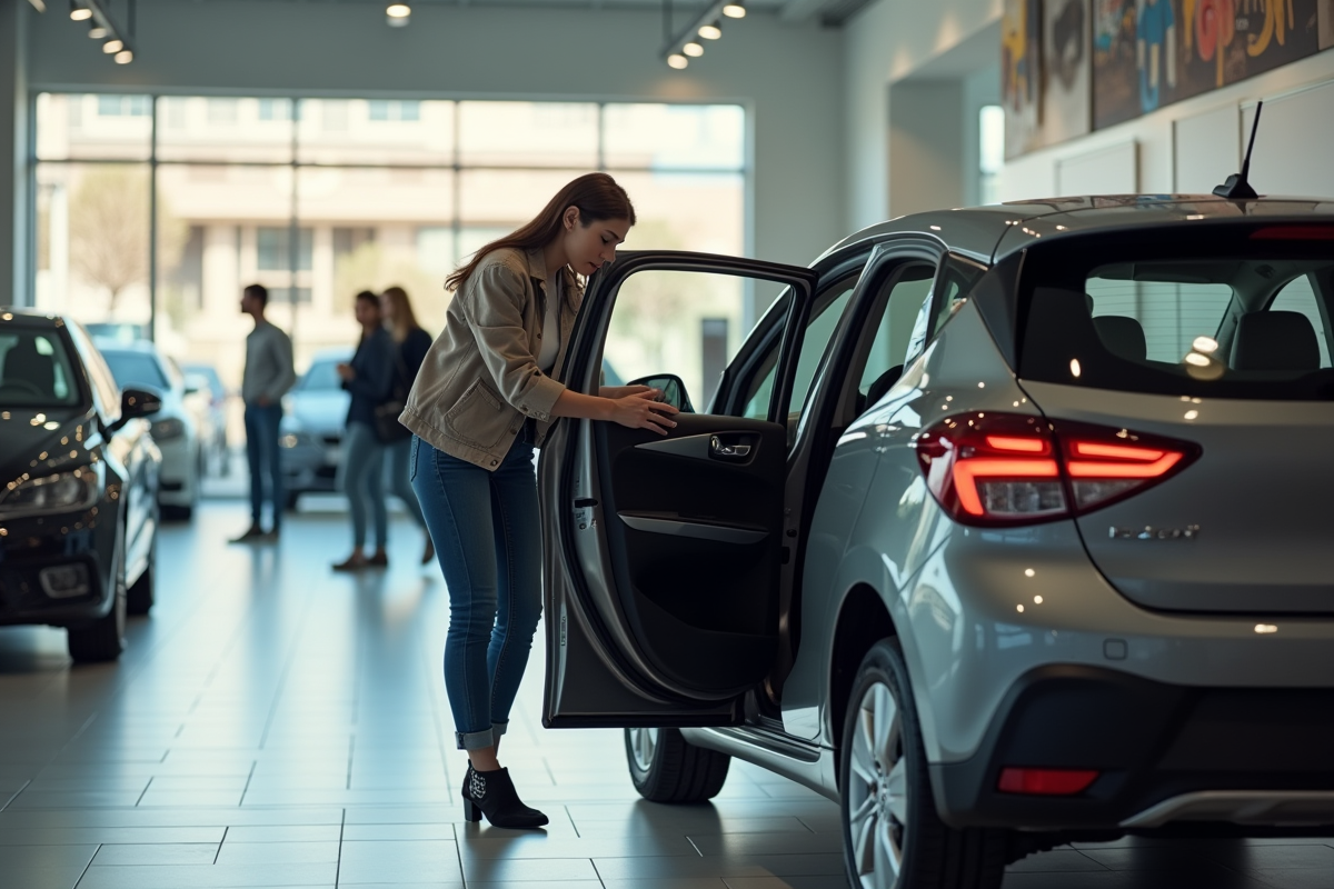 Jeune femme vérifiant l