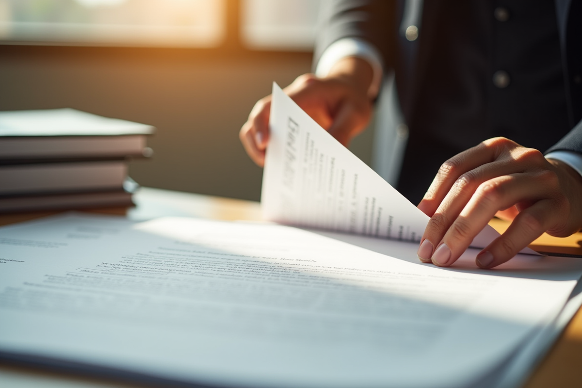 Main tournant une page dans un bureau de droit moderne